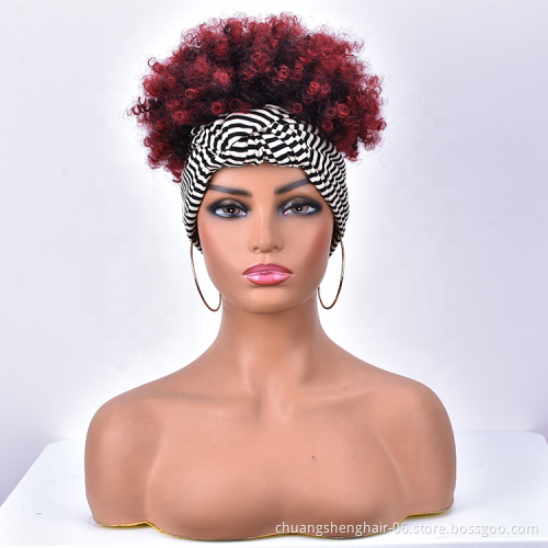 braided body water yaki blond deep wave wholesale for with attached kinky synthetic curly wigs for black women headband wig